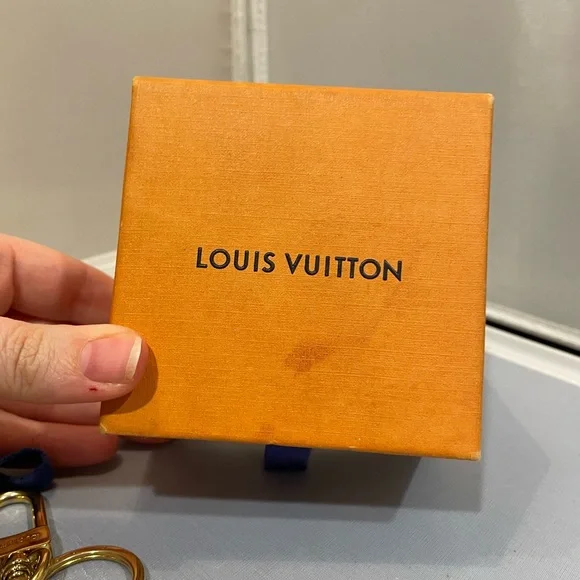 Used Louis Vuitton Logo Glass Initials Keychain Bag Charm Full Inclusion Auth!! - Picture 6 of 12